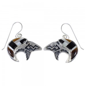 Silver Mutlicolor Southwest Bear Arrow Hook Dangle Earrings YX70894