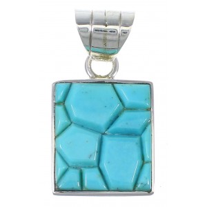 Turquoise And Genuine Sterling Silver Pendant YX73884