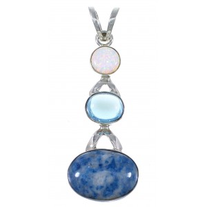 Silver Multicolor Southwest Pendant YX77117