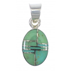 Silver Turquoise Slide Pendant AX79178