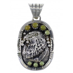 Silver Turquoise Eagle Pendant YX77389