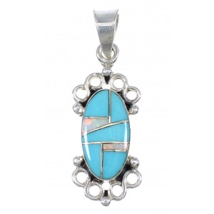 Silver Turquoise Opal Pendant YX76585