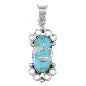 Sterling Silver Turquoise Opal Pendant YX76586