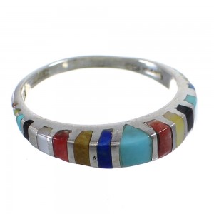 Sterling Silver Multicolor Southwest Jewelry Ring Size 6-1/4 YX76305