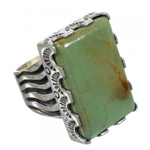 Authentic Sterling Silver Southwestern Turquoise Ring Size 6-1/2 QX85507