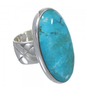 Silver And Southwest Turquoise Jewelry Ring Size 4 AX84162