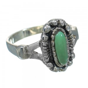 Turquoise And Authentic Sterling Silver Southwestern Ring Size 7-1/4 YX83956