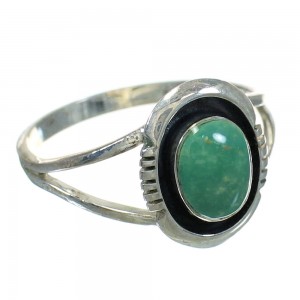 Southwest Turquoise And Silver Ring Size 6-1/2 YX83972