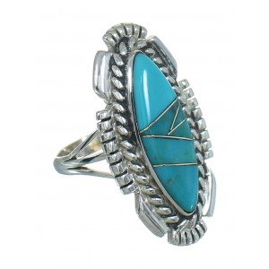 Turquoise Silver Southwestern Ring Size 5-1/2 QX85115