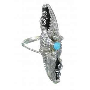 Turquoise Silver Southwestern Ring Size 6-1/4 QX85286