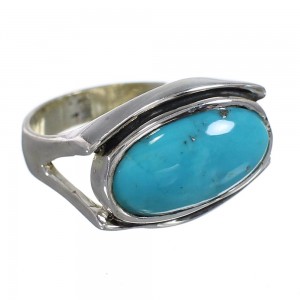 Silver Turquoise Southwest Ring Size 5-1/2 QX83785