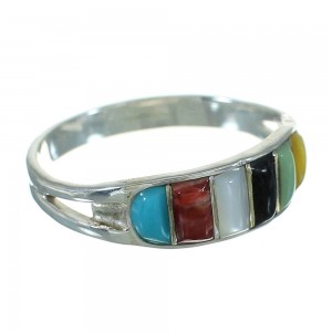 Sterling Silver Multicolor Southwest Ring Size 5-3/4 YX83471