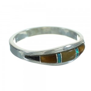 Sterling Silver Southwest Multicolor Ring Size 5-3/4 QX85569