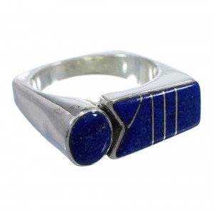 Southwestern Authentic Sterling Silver Lapis Ring Size 5-1/2 AX92409