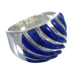 Lapis Sterling Silver Southwestern Ring Size 7-1/2 RX92230