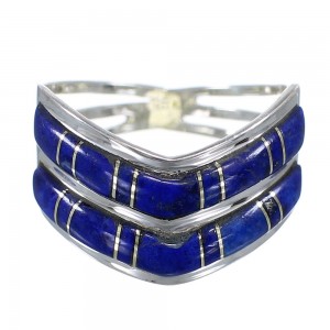 Genuine Sterling Silver Lapis Jewelry Ring Size 4-3/4 FX93476