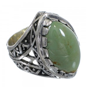 Genuine Sterling Silver And Turquoise Ring Size 7-1/2 RX92926