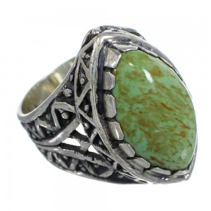 Authentic Sterling Silver And Turquoise Ring Size 7-1/2 RX93022