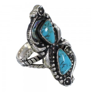 Sterling Silver Turquoise Southwest Ring Size 6 FX93337