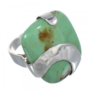 Sterling Silver Southwest Turquoise Ring Size 6 RX88593