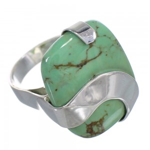 Authentic Sterling Silver Southwest Turquoise Jewelry Ring Size 7-1/4 RX88612