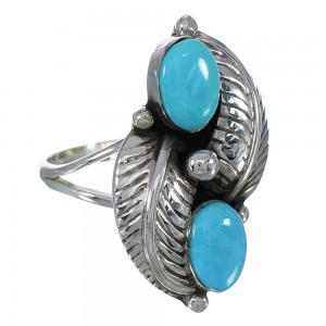 Sterling Silver Turquoise Ring Size 5-1/2 FX91116
