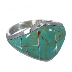 Turquoise Sterling Silver Southwestern Ring Size 4-1/2 AX92909