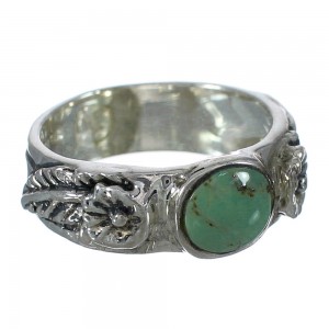 Silver And Turquoise Southwest Flower Ring Size 5-1/2 YX91712