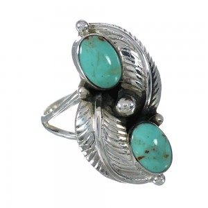 Sterling Silver Turquoise Jewelry Ring Size 6 FX91492