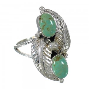 Sterling Silver Turquoise Jewelry Ring Size 6-1/2 FX91546