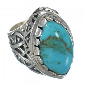 Sterling Silver Turquoise Ring Size 8-1/2 FX93458
