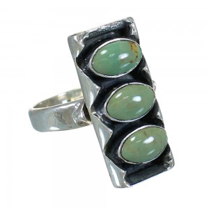 Sterling Silver And Turquoise Jewelry Ring Size 8-1/2 FX90374