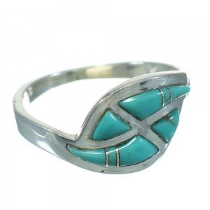 Turquoise Sterling Silver Jewelry Southwest Ring Size 7-1/4 AX92276