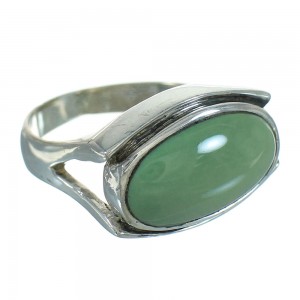 Turquoise And Genuine Sterling Silver Jewelry Ring Size 4-3/4 RX87652
