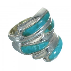Sterling Silver Turquoise Jewelry Ring Size 7-3/4 FX91737