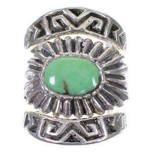 Turquoise Southwest Silver Stackable Ring Set Size 5 AX87341