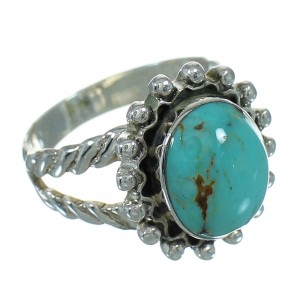 Turquoise Silver Southwest Ring Size 5-3/4 QX86021