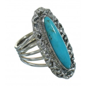 Turquoise Sterling Silver Southwest Jewelry Ring Size 6-3/4 QX86078