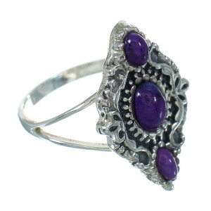 Silver Magenta Turquoise Southwest Ring Size 6-1/4 YX89839