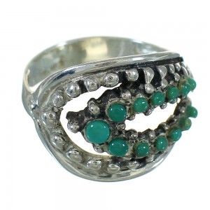 Southwestern Turquoise Authentic Sterling Silver Jewelry Ring Size 6-1/2 YX87219