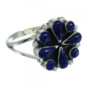 Silver Jewelry Southwestern Lapis Ring Size 6 AX89758