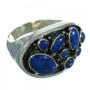 Lapis Genuine Sterling Silver Ring Size 7-1/2 AX88439