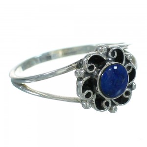 Sterling Silver Southwest Lapis Ring Size 6-1/2 FX90344