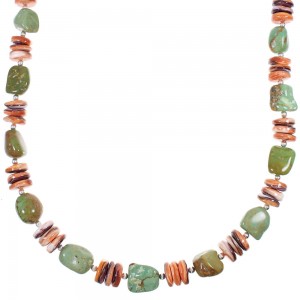 Multicolor Navajo Sterling Silver Bead Necklace AX88930