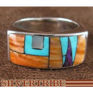 Multicolor Genuine Sterling Silver Ring Size 8-1/2 AS41391