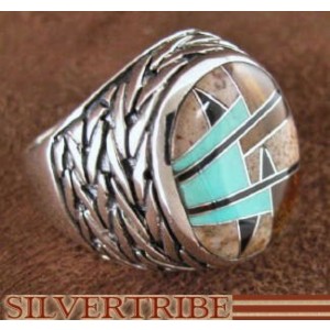 Authentic Sterling Silver Tiger Eye Multicolor Ring Size 7-3/4 DS43753