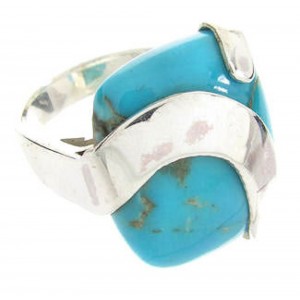 Turquoise Sterling Silver Southwest Ring Jewelry Size 5-1/2 IS61205