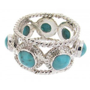 Sterling Silver Southwest Turquoise Ring Size 4-3/4 PS61529