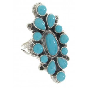 Silver Southwest Turquoise Ring Jewelry Size 5-1/4 IS61725