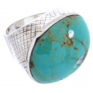 Turquoise Jewelry Silver Southwest Ring Size 4-3/4 MW66737